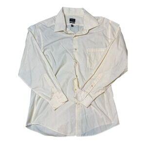 Arrow Shirt Mens Large Fitted No Iron 16.5 32/33 Yellow